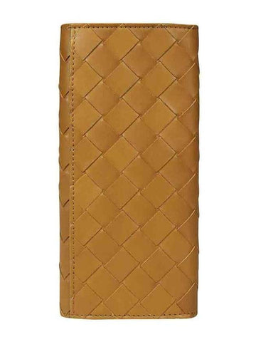 Intrecciato Calfskin Long Wallet Brown - BOTTEGA VENETA - BALAAN 1