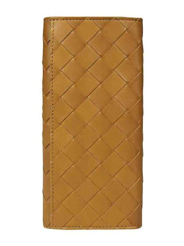 Intrecciato Calfskin Long Wallet Brown - BOTTEGA VENETA - BALAAN 1