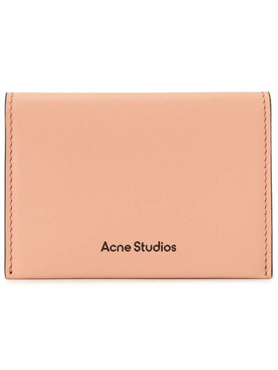 Folded Leather Card Wallet Pink - ACNE STUDIOS - BALAAN 2