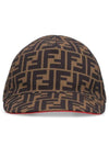 Fendirama Fabric Ball Cap Brown - FENDI - BALAAN.