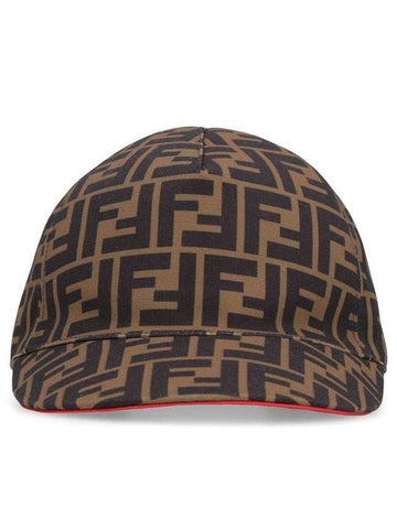 Fendirama Fabric Ball Cap Brown - FENDI - BALAAN 1