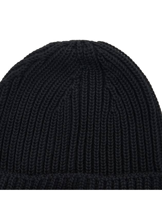 Extra Fine Merino Wool Beanie Black - CP COMPANY - BALAAN 8