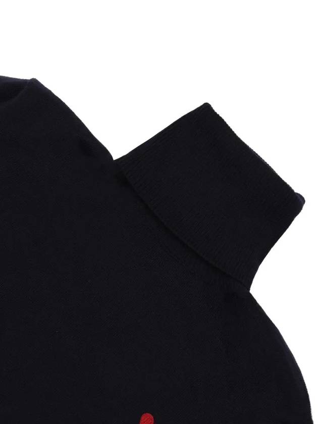 De Coeur Wool Turtleneck Navy - AMI - BALAAN 4