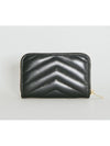 Cassandre Matelasse Lambskin Coin Wallet Black - SAINT LAURENT - BALAAN 4