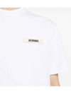 Le Gros Grain Logo Short Sleeve T-Shirt White - JACQUEMUS - BALAAN 6