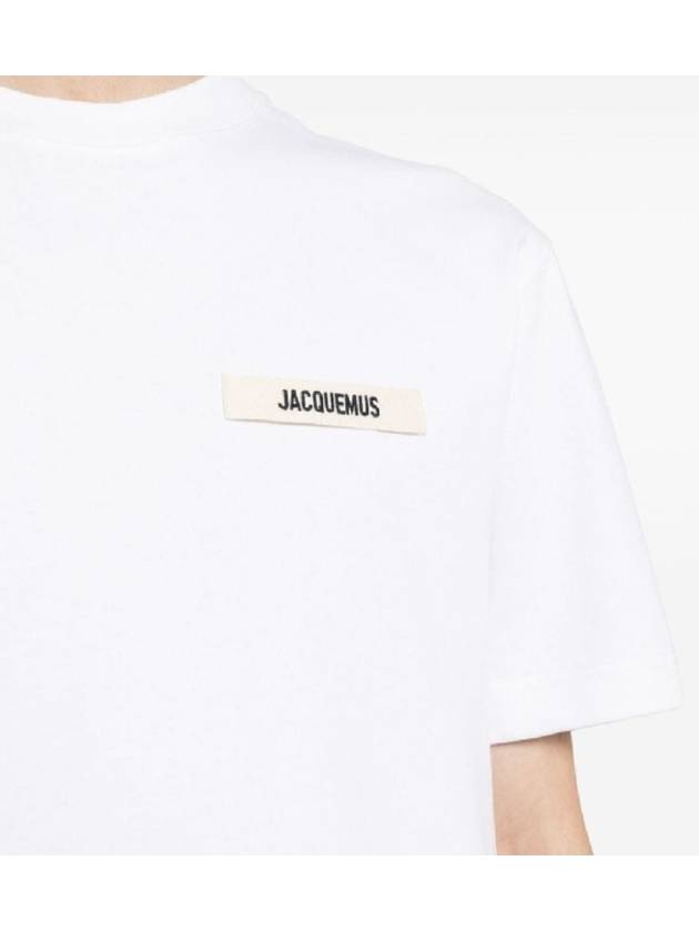 Le Gros Grain Logo Short Sleeve T-Shirt White - JACQUEMUS - BALAAN 6