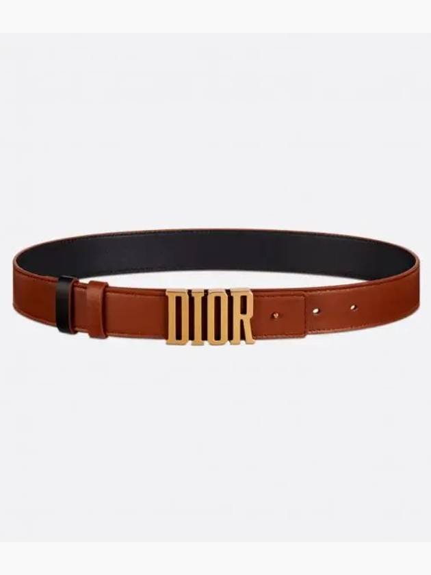 D Fence 30MM Smooth Calfskin Reversible Belt Brown - DIOR - BALAAN 2