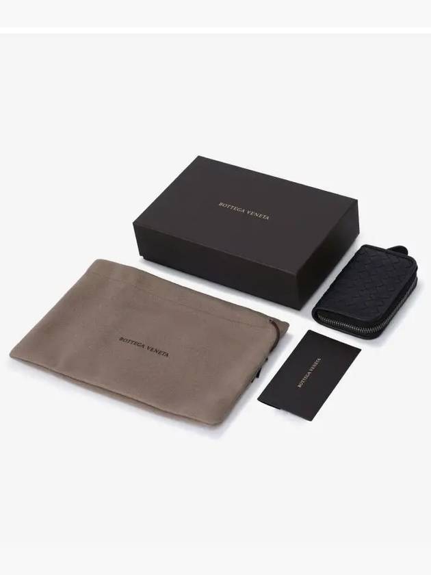 Intrecciato Zipper Coin Card Wallet Black - BOTTEGA VENETA - BALAAN 5