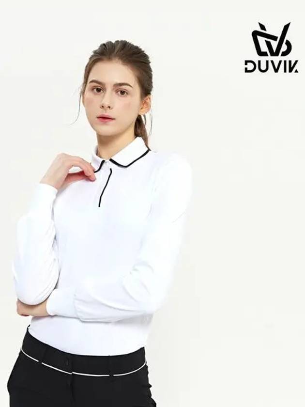 supple fit knit collar long sleeve t-shirt DD1WTS102WH - DUVIK - BALAAN 3