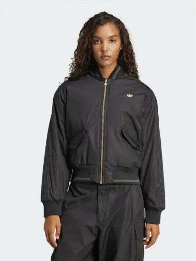 Oversized Bomber Jacket Black - ADIDAS - BALAAN 2