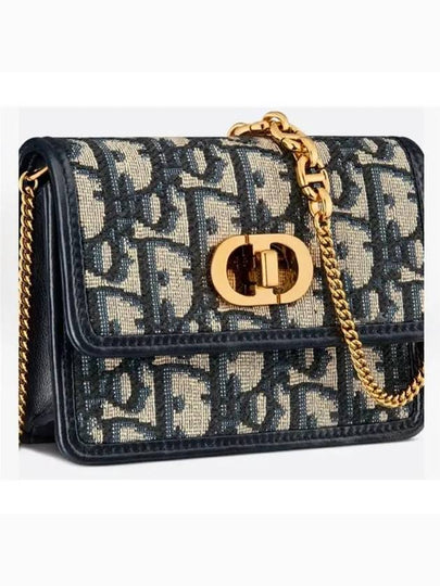 Miss Caro Micro Oblique Jacquard Cross Bag Blue - DIOR - BALAAN 2