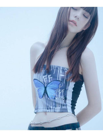 0 4 butterfly pistol tube top - CLUT STUDIO - BALAAN 1