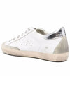 Women's Superstar Silver Heel Tab Pink Star Low Top Sneakers White - GOLDEN GOOSE - BALAAN 4