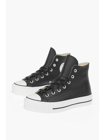 ALL STAR 4cm Leather Sneakers with Platform - CONVERSE - BALAAN 1