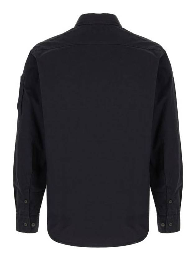 Organic Gabardine Lens Long Sleeve Shirt Navy - CP COMPANY - BALAAN 3