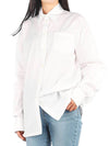 basic long sleeve shirt white - PRADA - BALAAN.