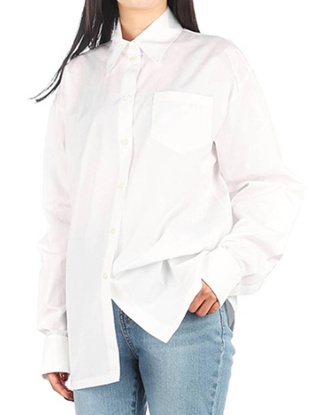 basic long sleeve shirt white - PRADA - BALAAN.