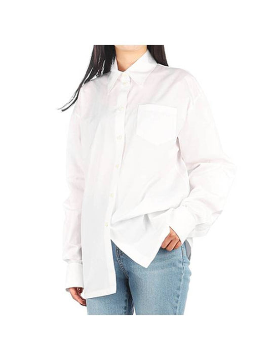 basic long sleeve shirt white - PRADA - BALAAN 1