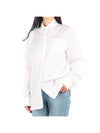 Basic Cotton Long Sleeve Shirt White - PRADA - BALAAN 1