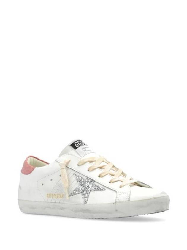 Superstar Pink Tab Leather Low Top Sneakers White - GOLDEN GOOSE - BALAAN 3