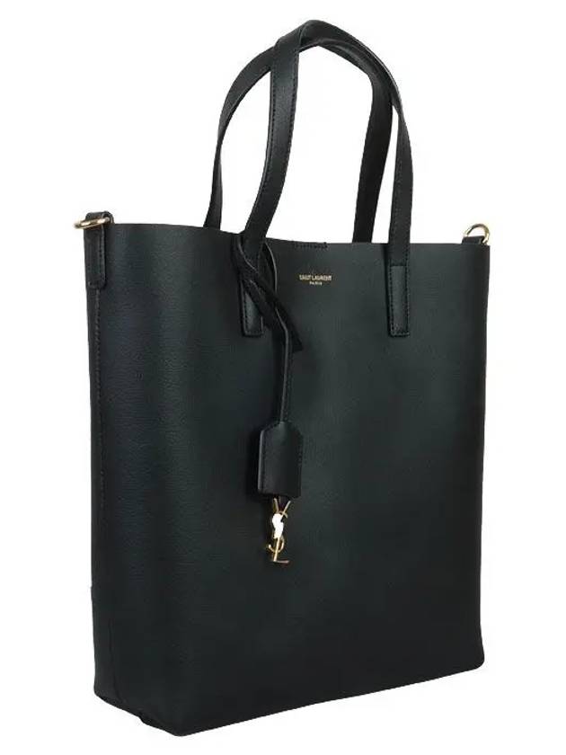 Shopping Toy Supple Leather Tote Bag Black - SAINT LAURENT - BALAAN 6