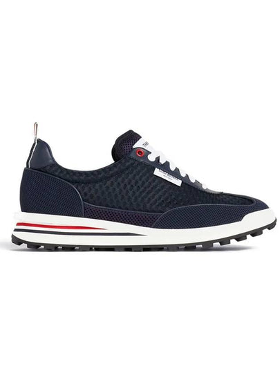 Men's Heavy Athletic Mesh Tech Runner Low Top Sneakers Navy - THOM BROWNE - BALAAN 2