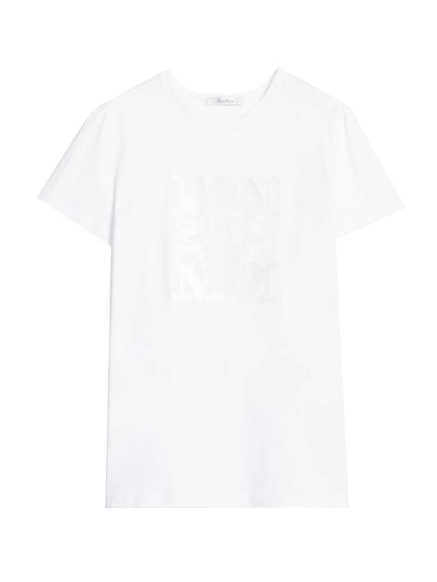 Parco Cotton Short Sleeve T-Shirt White - MAX MARA - BALAAN 1