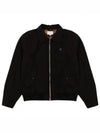 Harrington Technical Cotton Gabardine with Bold Fox Head Patch Jacket Black - MAISON KITSUNE - BALAAN 2