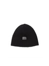 Cashmere Wool Beanie Black - MIU MIU - BALAAN 1