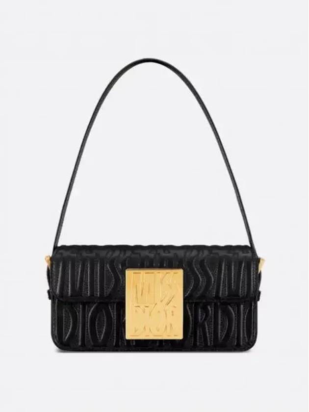 Miss Quilted All Over Calfskin Flap Shoulder Bag Black - DIOR - BALAAN 2