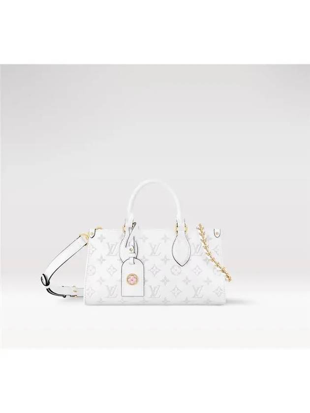 On The Go East West Monogram Embossed Calfskin Shoulder Bag White - LOUIS VUITTON - BALAAN 2