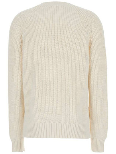 White Knit Crewneck Sweater In Cotton And Cashmere Blend Woman - P.A.R.O.S.H. - BALAAN 2