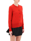 Bea Embroidered Logo Cardigan Red - VIVIENNE WESTWOOD - BALAAN 4