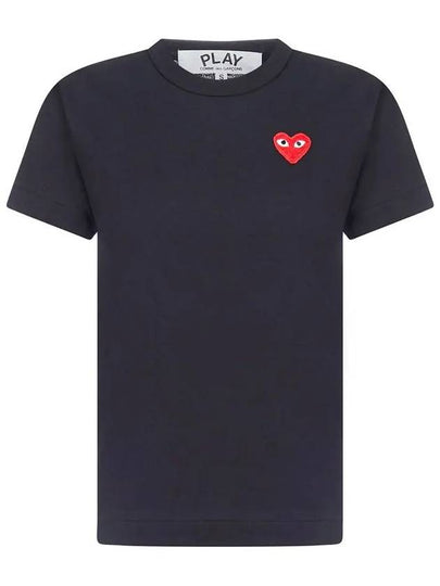 Red Heart Short Sleeve T-Shirt P1 T107 1 Black - COMME DES GARCONS - BALAAN 2