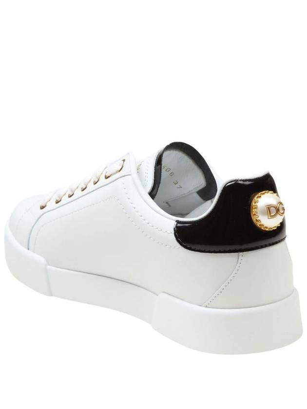 Women's Calfskin Nappa Portofino Sneakers White - DOLCE&GABBANA - BALAAN 5