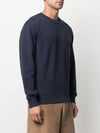 Men's Heart Logo Embroidered Sweatshirt Navy - AMI - BALAAN 5