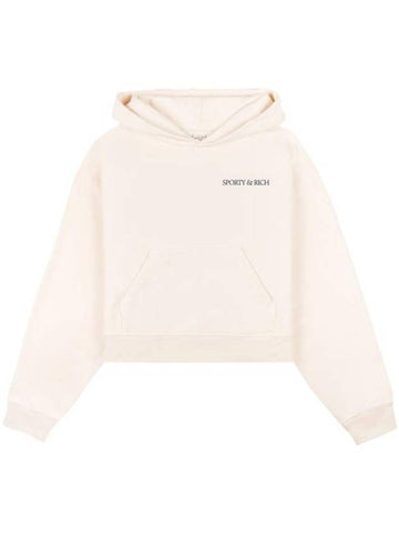 Hooded Sweatshirt WS070S412HC Free Cream Navy - SPORTY & RICH - BALAAN 1