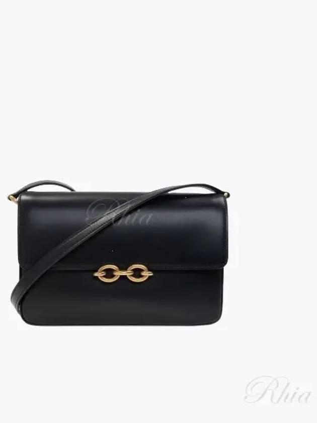 Le Maillon Smooth Leather Satchel Shoulder Bag Black - SAINT LAURENT - BALAAN 2