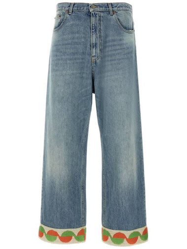 Valentino Garavani Valentino Garavani Jacquard Jeans - VALENTINO - BALAAN 1