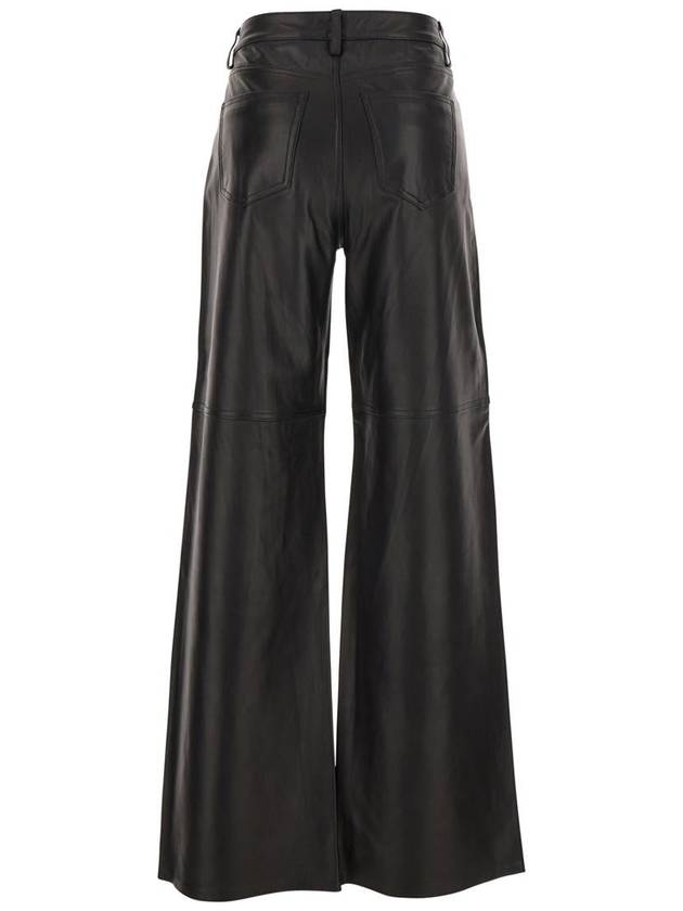 Black Pants With Belt Loops In Leather Woman - MICHAEL KORS - BALAAN 2