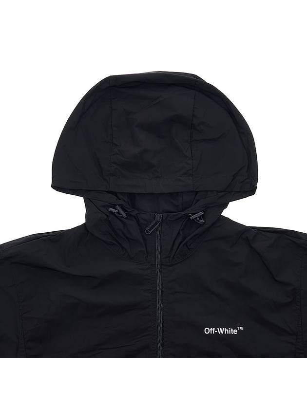 Diag Track Zipper Hooded Jacket Black - OFF WHITE - BALAAN 4