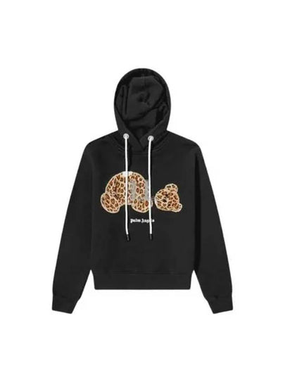 Leopard Bear Hoodie Black - PALM ANGELS - BALAAN 2