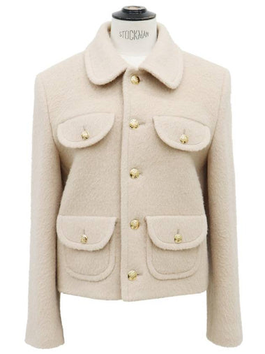 Beige gold button jacket - CELINE - BALAAN 1