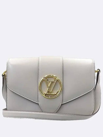 M57326 Gray Color Leather Pont Neuf PM Shoulder Bag - LOUIS VUITTON - BALAAN 1