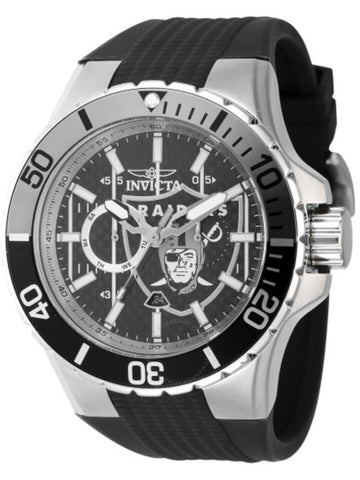 Invicta NFL Las Vegas Raiders GMT Quartz Black Dial Men's Watch 45400 - INVICTA - BALAAN 1