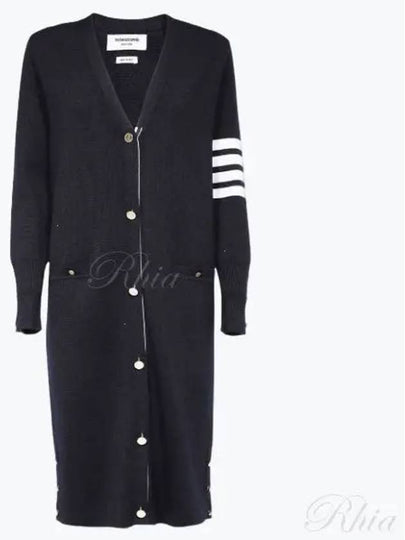 Milano Fine Merino Cardigan Navy - THOM BROWNE - BALAAN 2