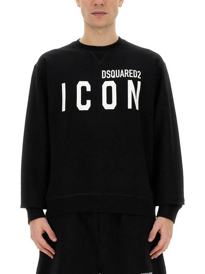 Icon Logo Sweatshirt Black - DSQUARED2 - BALAAN 2