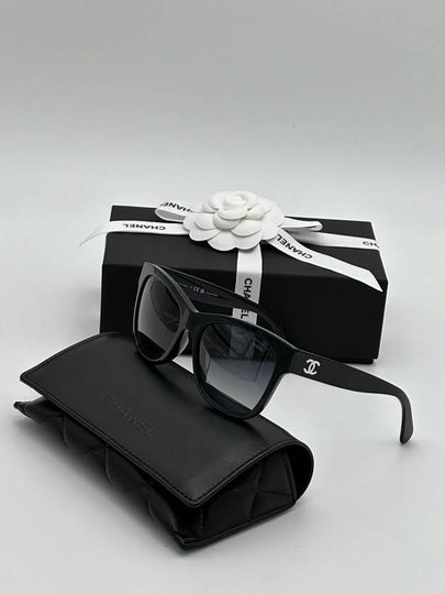 Classic Sunglasses Square Black Silver A71224 - CHANEL - BALAAN 2