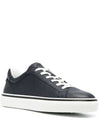 Grained Leather Low-Top Sneakers Blue - TOD'S - BALAAN 3