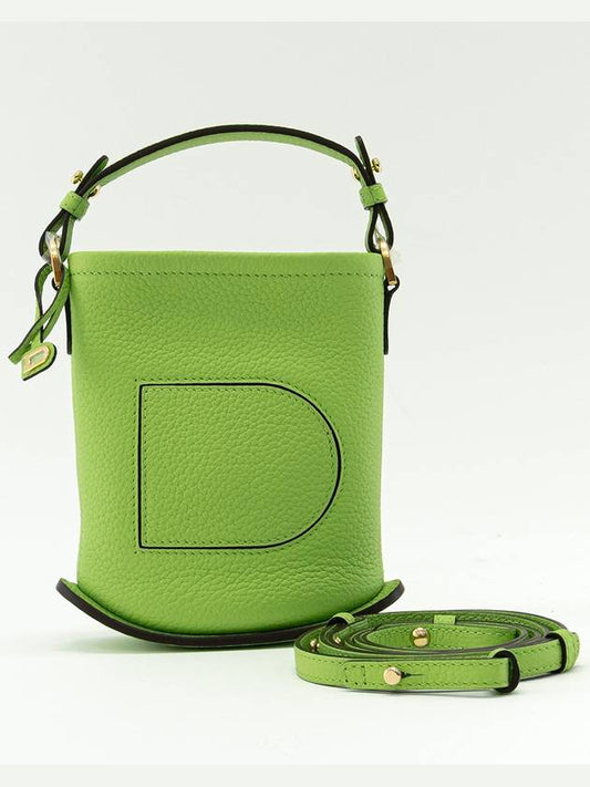 Women's PIN TOY Mini Bucket Shoulder Bag Green AA0608AQY0 - DELVAUX - BALAAN 1